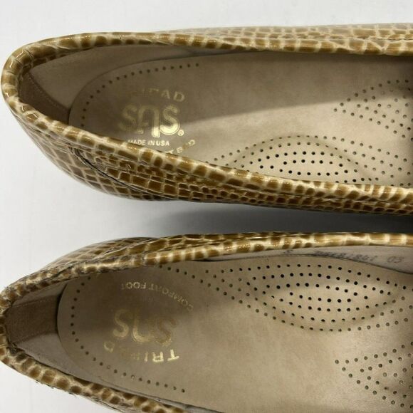 SAS Simplify Tripad Comfort Beige Croc Print Loafer Shoes Women's Size 9S - Picture 3 of 5